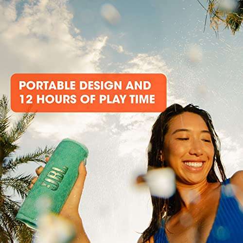 JBL Flip 6 - Portable Bluetooth Speaker, powerful sound and deep bass, IPX7 waterproof, 12 hours of playtime, JBL PartyBoost for multiple speaker pairing for home, outdoor and travel (Blue) 3