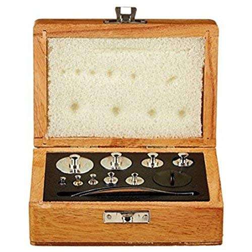 BELLO Analytical Weight Box - 1mg to 100gm - Brass Chrome Finish Weights - Highly Accurate 1