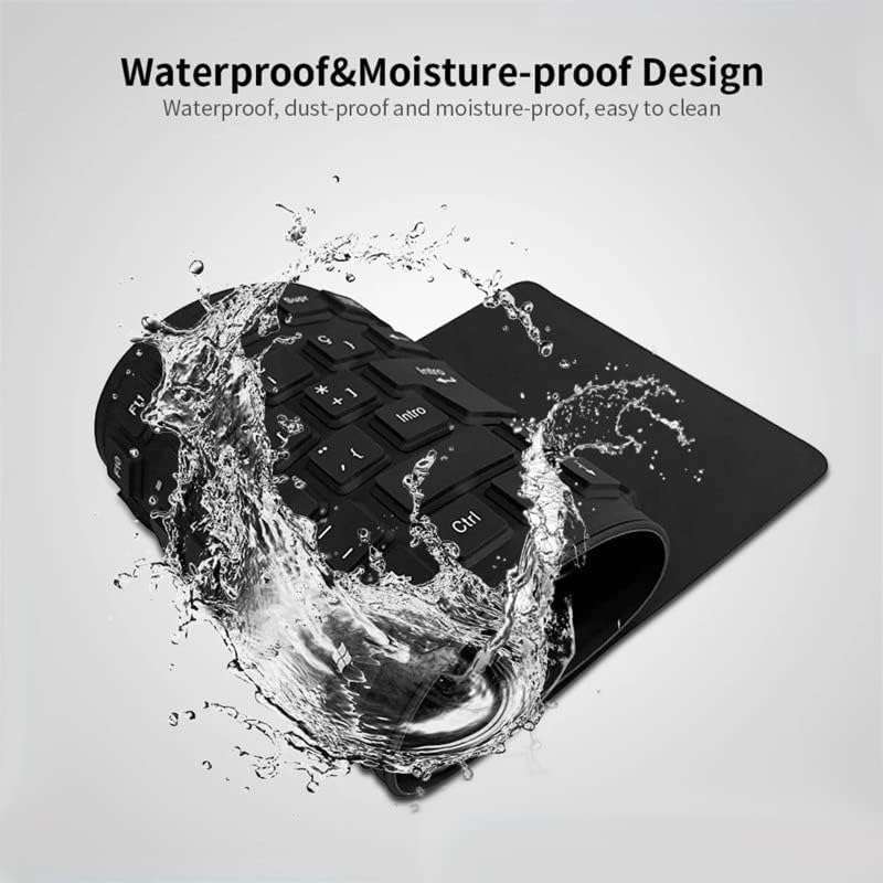 TOKEZO 85 Keys Silicone Keyboard, Foldable Silicone Keyboard Fully Sealed Design Lightweight Portable Silent Soft USB Wired Silicone Keyboard for Desktop Computer PC Laptop 4