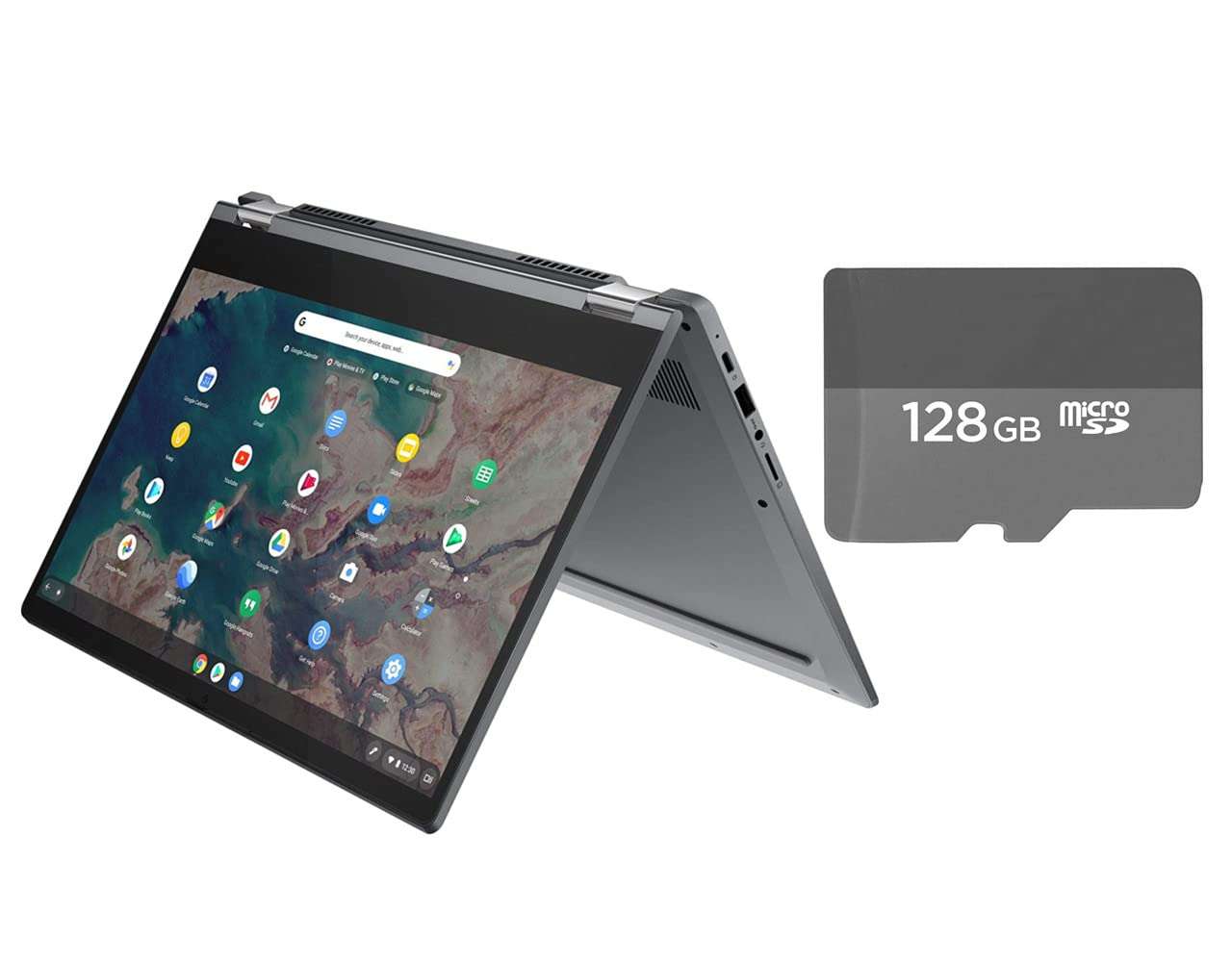 Lenovo Flex 5 2-in-1 Chromebook | 13.3" FHD Touch-Screen Laptop | Intel Celeron 5205U Processor | 4GB RAM| 64GB eMMC | Intel UHD Graphics | Chrome OS | Grey | Bundle with Stylus Pen