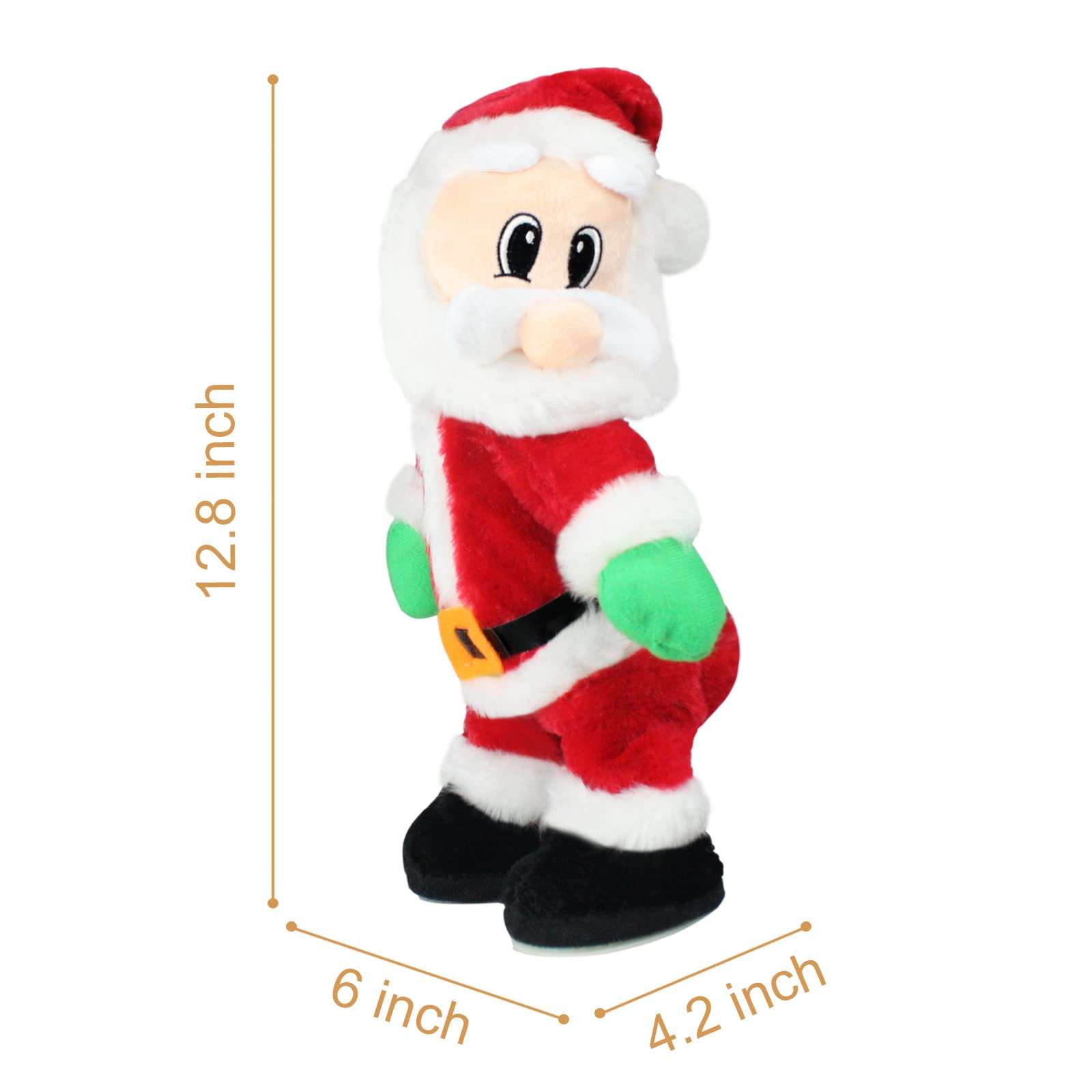 Twerking Santa Claus,Booty Shaking Santa Dancing Santa Claus with Music Singing Animated Christmas Santa Toys for Kids- English Song 6