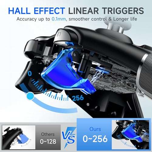 EasySMX Wired Gaming Controller,PC Game Controller Joystick with Dual-Vibration Turbo and Trigger Buttons for Windows PC/ PS3/ Android TV Box/Tesla(Black) 3