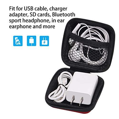 SUNMNS 6 Pieces Headphone Case Earphone Storage Bags Compatible with Earbuds, Sport Headphone 4