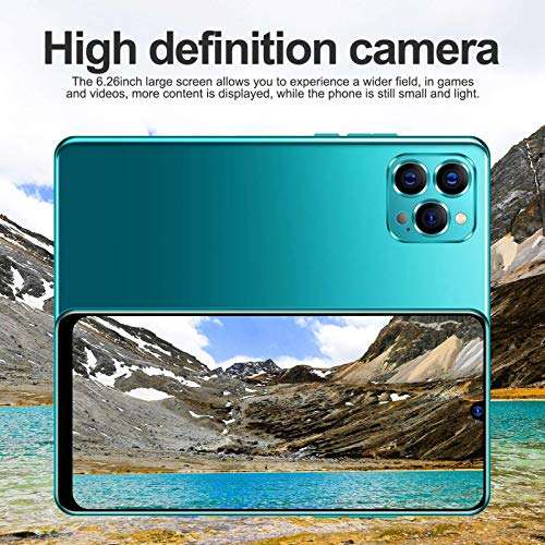 Yunseity IP12 PRO Unlocked Smartphone,6.26in Full Screen Dual SIM Cell Phone,Face Recognition Unlocked Smartphone(Green) 5