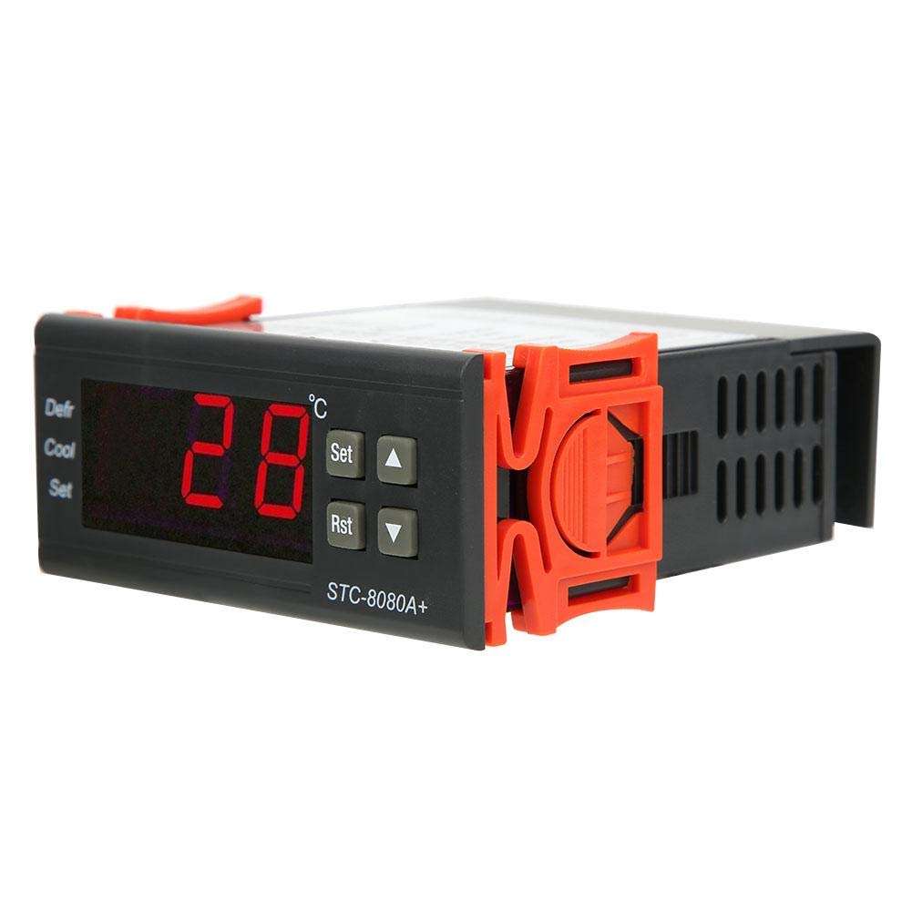 Temperature Controller, -40°C-50°C Defrosting 220V Single Sensor Lightweight Thermostat, Small for Refrigeration Storage for Refrigeration Truck 2