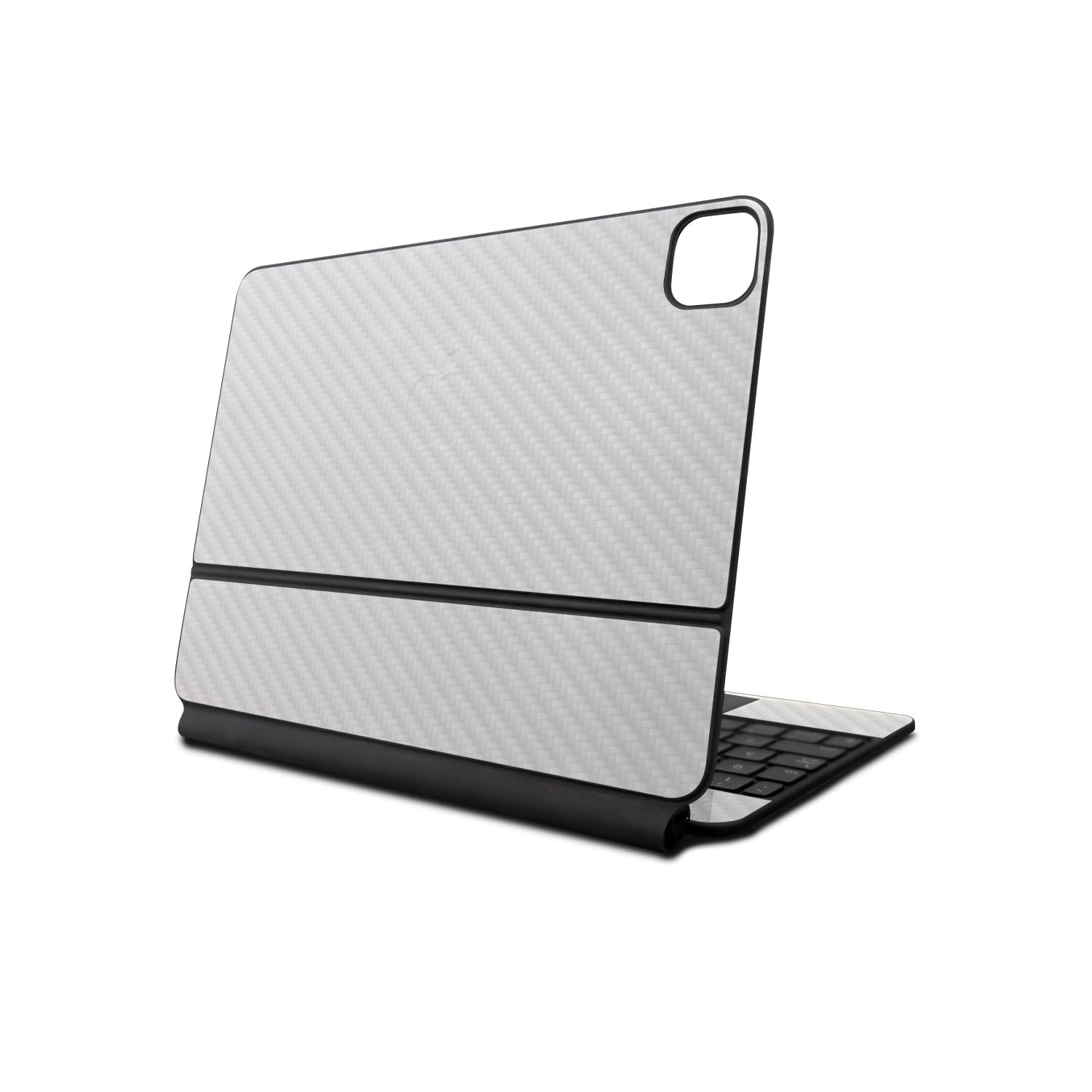 Carbon Fiber Skin Compatible with Apple Magic Keyboard for iPad Pro 13‑inch (M4) 2024 - Solid White - Premium 3M Vinyl Protective Wrap Decal Cover - Easy to Apply | Crafted in The USA by MightySkins 1