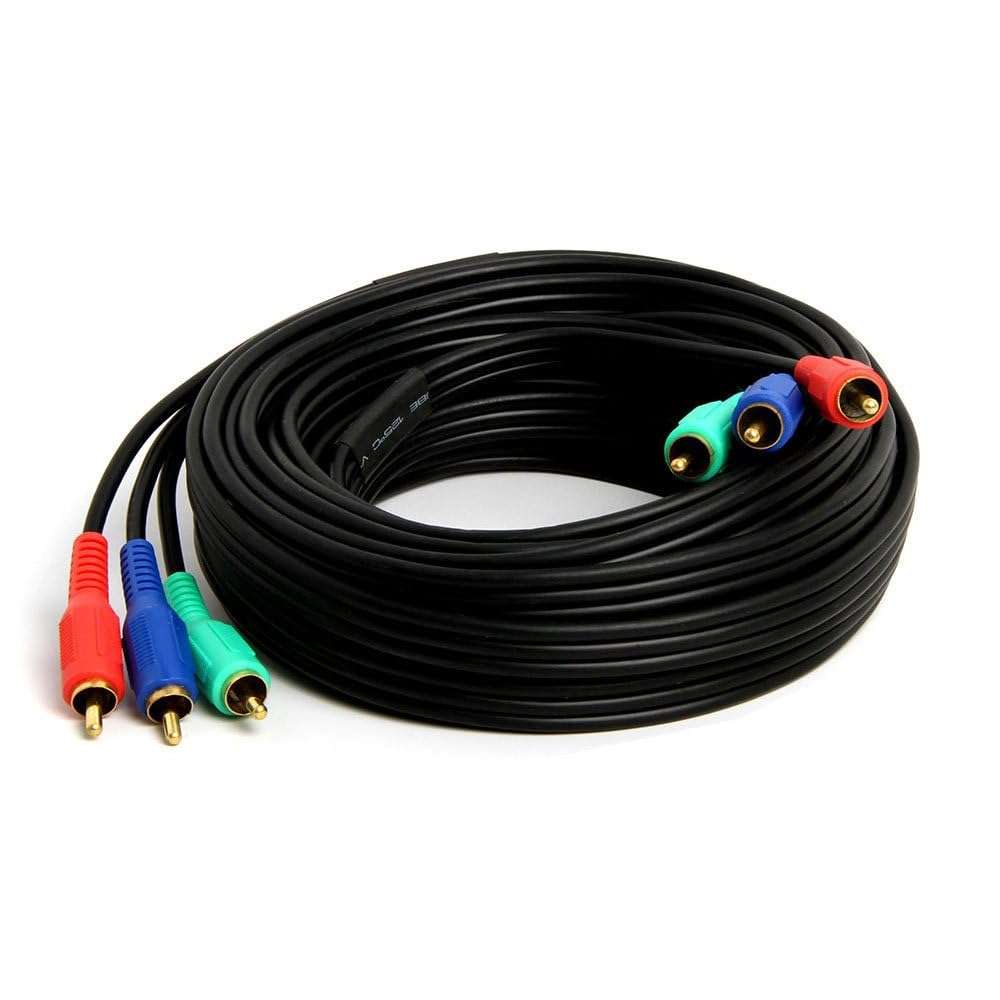 Cmple - 3-RCA Male to 3RCA Male RGB Component Video Cable for HDTV - 6 Feet 2