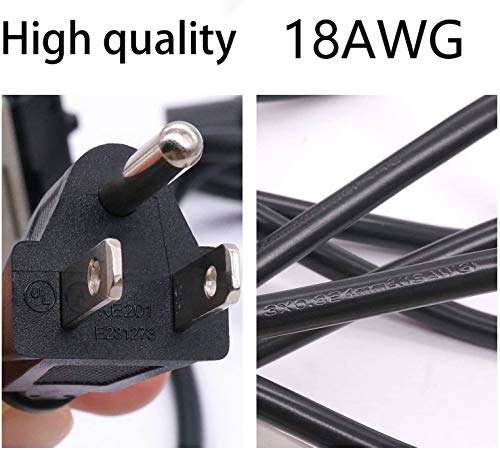 TWTADE Monitor TV Power Extension Cord 10ft 3 Prong 10A 250V 18AWG, UL Certified,Replacement Cable for VIZIO TV, Many televisions I-038 4