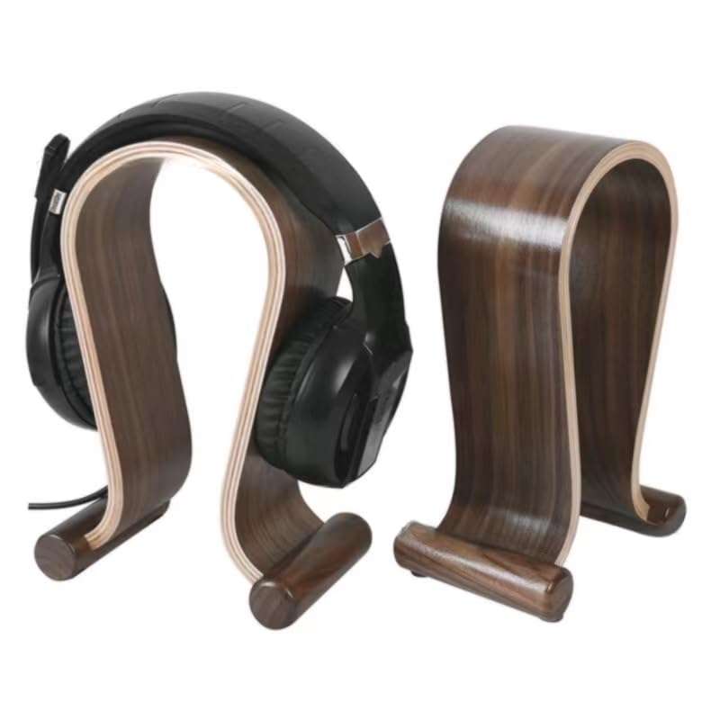 Headphone Stand Wood, Headset Stand for Desk, Walnut Gaming Headphone Holder Compatible for Sennheiser, Bose, Beats, Razer, AKG, Airpod Max, HyperX, Sony PS4 et. 1