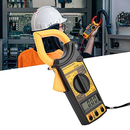 Electric Clamp Tester Multimeter, DT266 Digital Clamp Multimeter 1999 Counts AC DC Volt Resistance Tester, Pocket Portable Meter Equipment Industrial 3