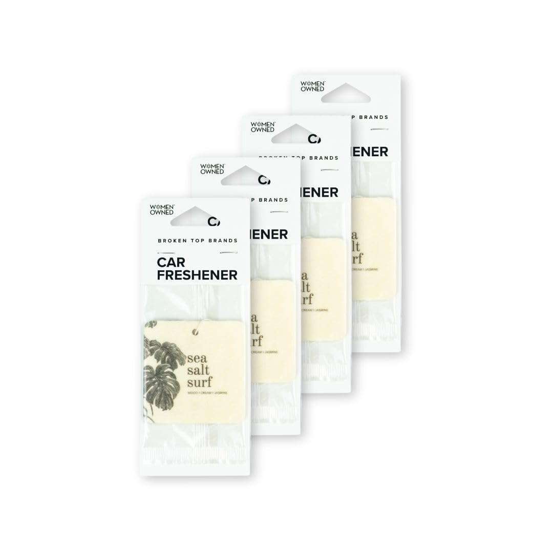 BROKEN TOP Sea Salt Surf Fragrance Bundle – Roll-On Perfume (10 mL) + Hanging Car Freshener – Natural, Vegan, Paraben-Free Scent Duo 3