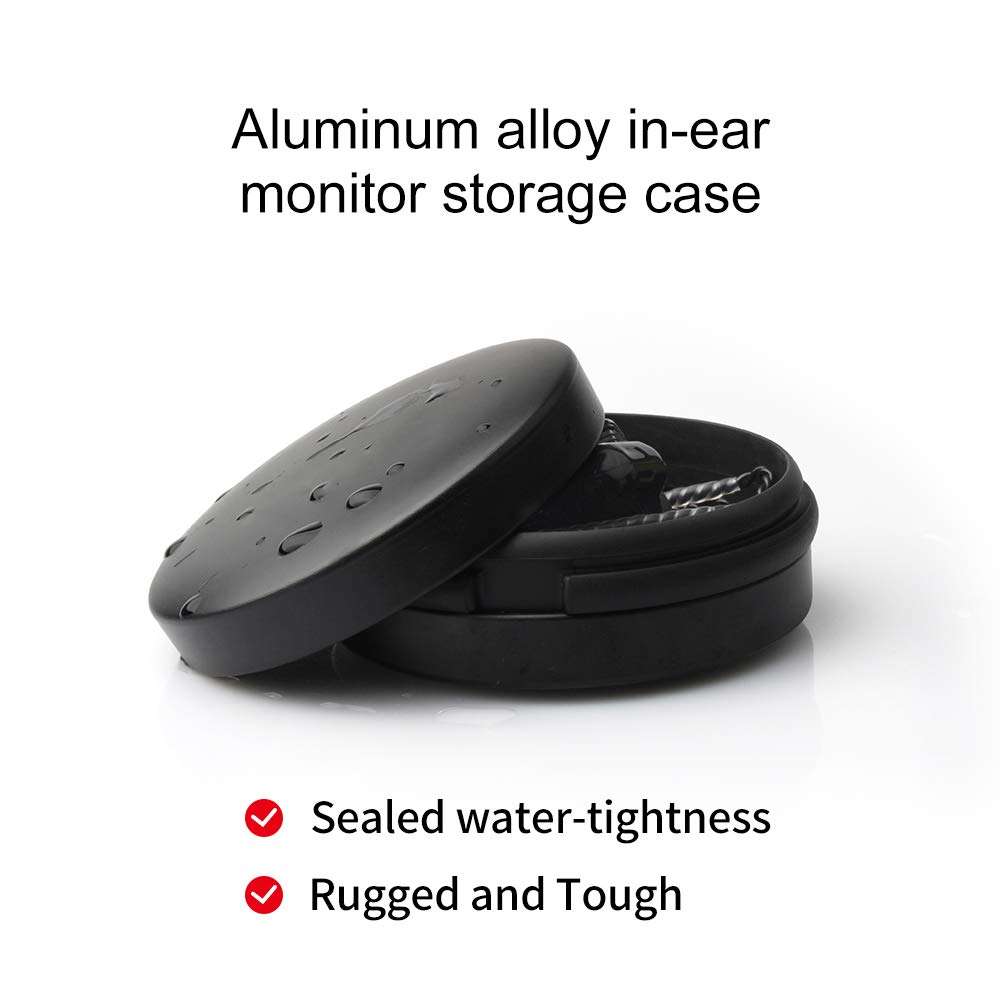 Universal Earbuds Case Mini Storage Hard Earphone Case Protective Waterproof Aluminum Alloy Housing for TRN V80 V10 V20 V60 V90 KZ AS10 Portable Travel Carrying Cases (No Logo) 5