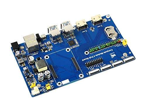 Compute Module 4 IO Board with PoE Feature for All Raspberry Pi Compute Module 4,Integrates 802.3af-Compliant PoE Circuit,4X USB 3.2 Gen1 Ports,2X MIPI DSI Display/CSI-2 Camera Connectors 1