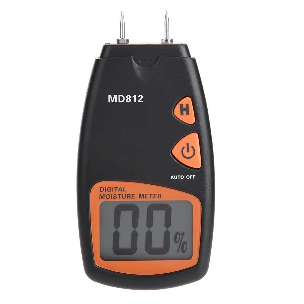 MD812 Digital Wood Moisture Meter, LCD 2/4 Pin Tester Timber Hygrometer Humidity Detector,Moisture Measurement Range: 5%~40% RH,for Measuring Bamboo or Wood Products,Cotton,ect 2