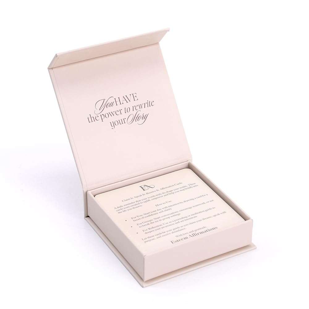 Esteem Affirmations Esteem Daily Affirmation Cards for Manifestation, Self Care, Self Love Stress Relief 4 x4 Inspirational with Quotes 50 Mindfulness Box Women and Men 2