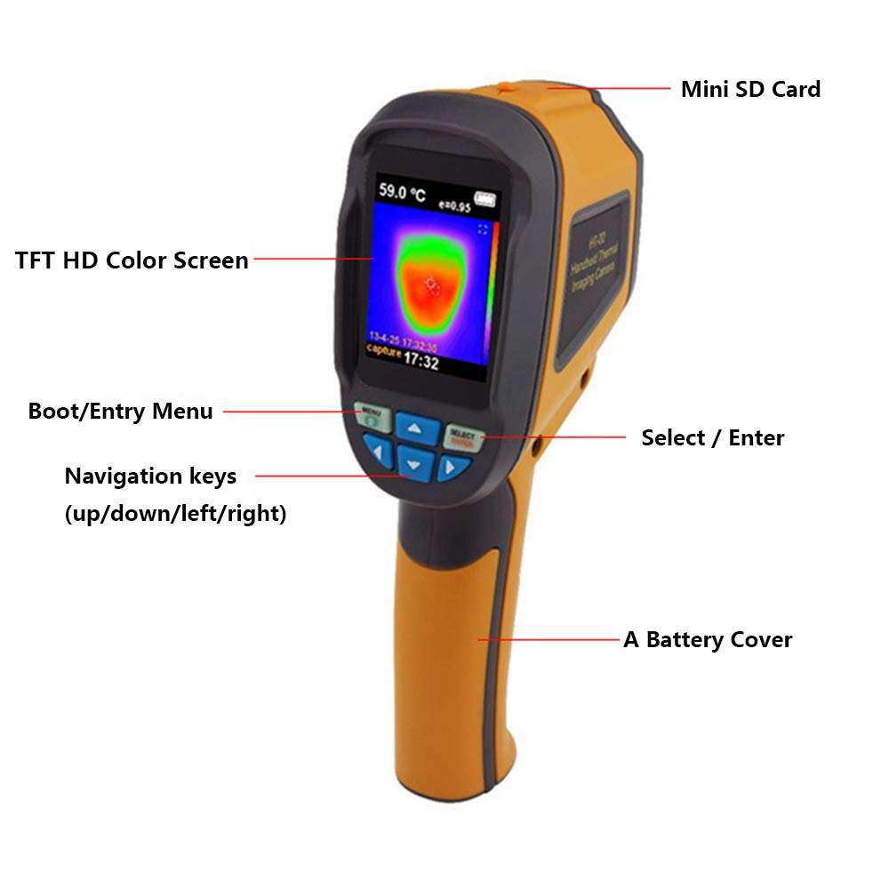 ZUKN Handheld IR Thermal Imaging Camera 60X60 Infrared Image Resolution 3600 Pixel Digital Display Multi-Functional Professional HD Thermal Imager 4