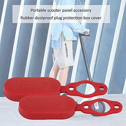 2PCS Electric Scooter Charging Port Cover Red Charging Port Cover Accessory Fit for PR O Electric Scooter 3