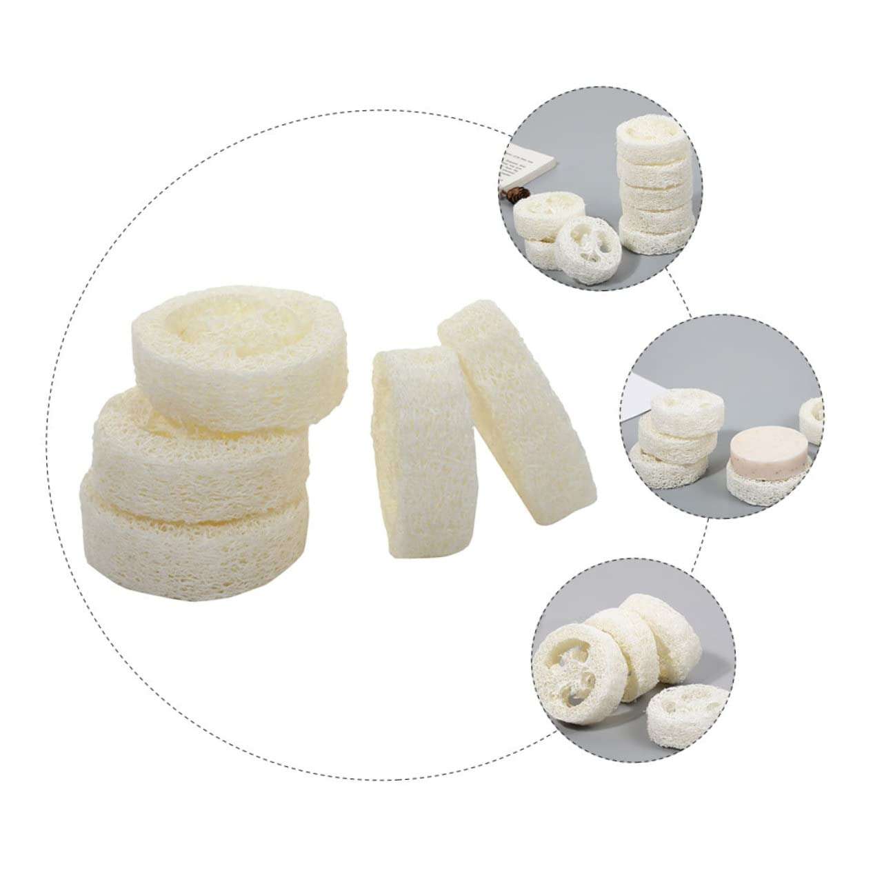 Healeved 25 pcs Bath Wipe Bath Brush countertop soap Holder exfoliating Body Sponge Storage soap Tray Household soap mat Shower Pouf charcoale soap Organizer Cleansing Body wash loofah 6