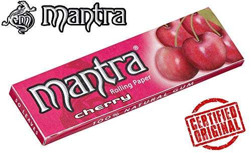 SMOKING Mantra Mix Flavoured Rolling Cigarette Paper Box .Medium Size 78mm x 44mm PER Booklet 50 Leaves (Pack of 25 BOOKLETS) Mix Flavoured Rolling Paper 5