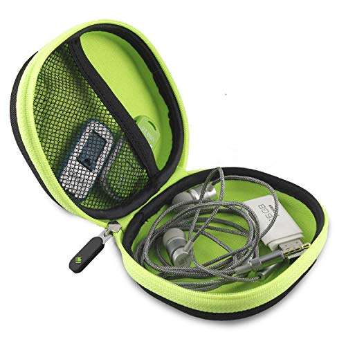 tizum Headphone Carrying Case - Multi Purpose Pocket Storage with Carabinr Hook, Travel Organizer for Headphone, Pen Drives, Memory Card, Cable (Black) Headphone 4