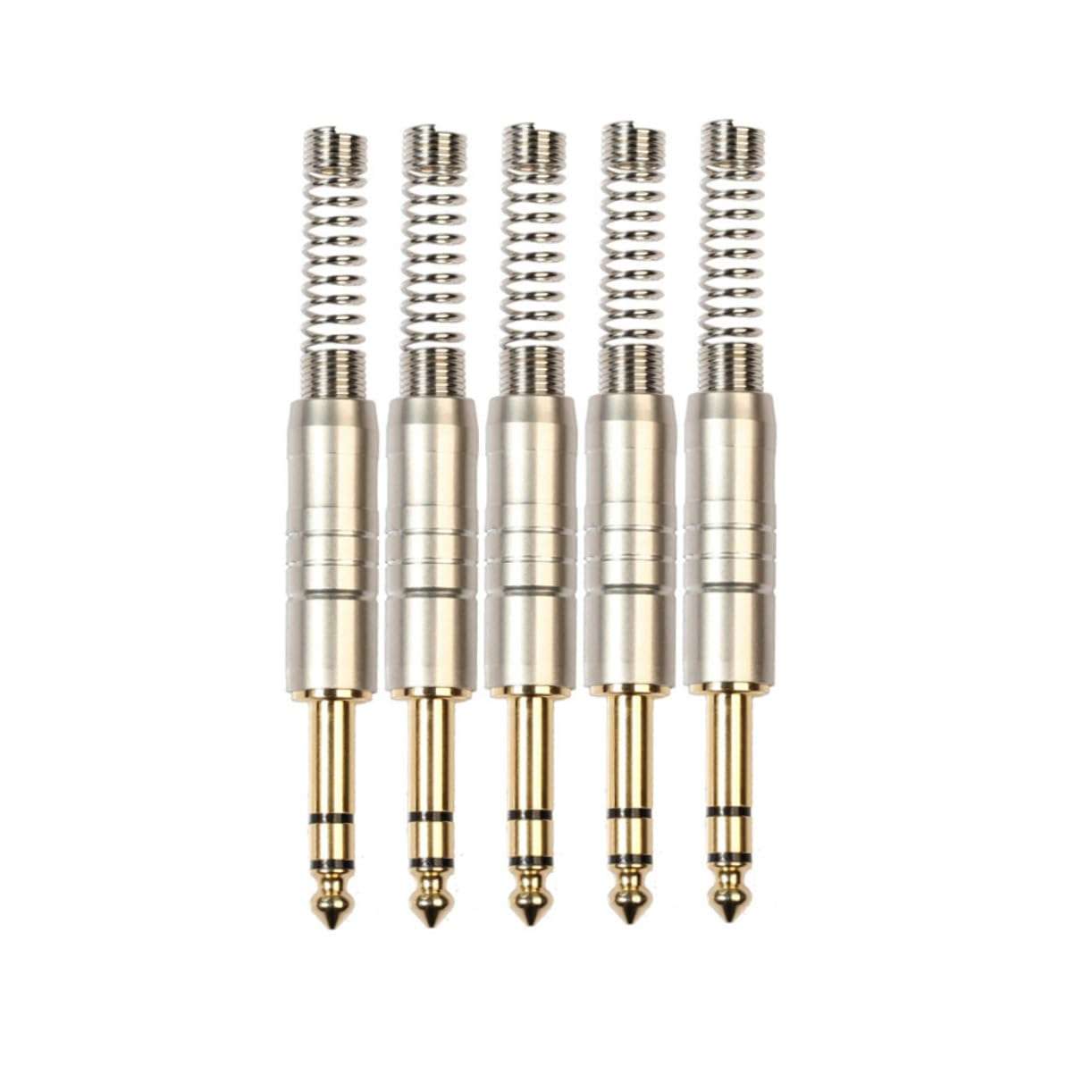 Angoily 6 Pcs Audio Plug Headphone Cord Wire Earbuds Jack Power Cord Wired Earphones Tone Charger Adapter Headphones Earphones Wired Cable Banana Plugs Double Amp Stereo Connector 4