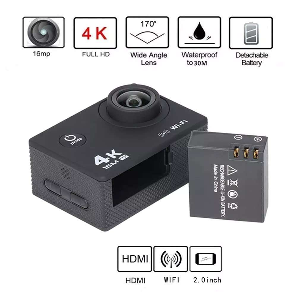 Drumstone Sports Camera Action Camera HD 1080p Waterproof Action Camera Sports and Action Camera - Without WiFi Electronics Spy Cameras Sports Action Camera_M83 4