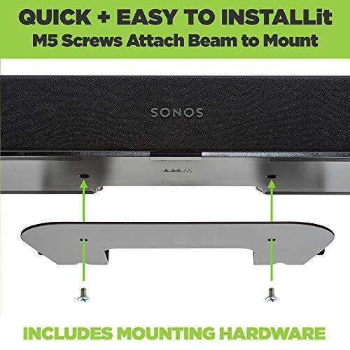 HIDEit Mounts Wall Mount for Sonos Beam - Steel Soundbar Mount, Under TV 6