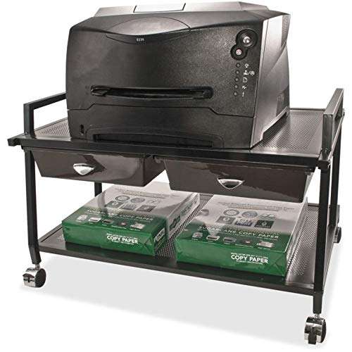 Vertiflex Printer Stand with Supply Drawers, Rolling Storage Cart with Drawers, Under Desk Printer Stand and Cart for Home, School, or Office Organization, Black 3