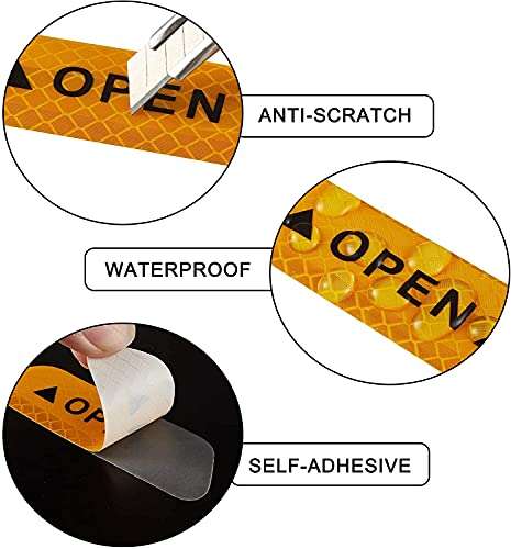 Destello Open Car Reflective Stickers (Yellow) 5