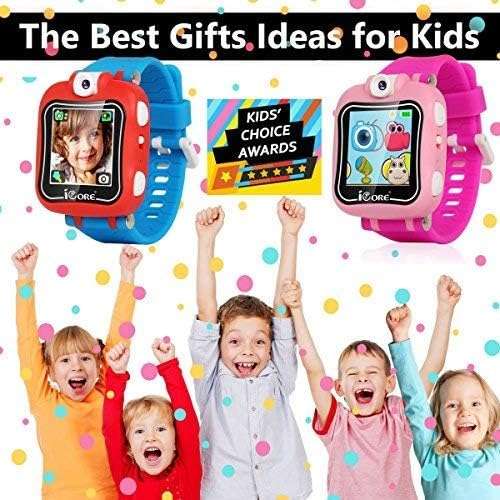 iCore Smart Watch for Kids | Gizmo Watch with Learning Games Gifts for 7 Year Old Girls | Touch Screen Gizmo Watch Selfie-Camera Video Watches Age for Girls Ages 5-7 Best Birthday Gifts (Red) 6