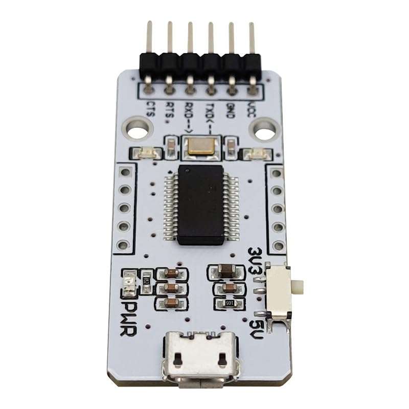 diustou FT232RL USB to TTL Serial Adapter Conversion Module USB to uart Serial Communication Module Brush Board 3.3/5V Level Output migrated Template (MB). 5