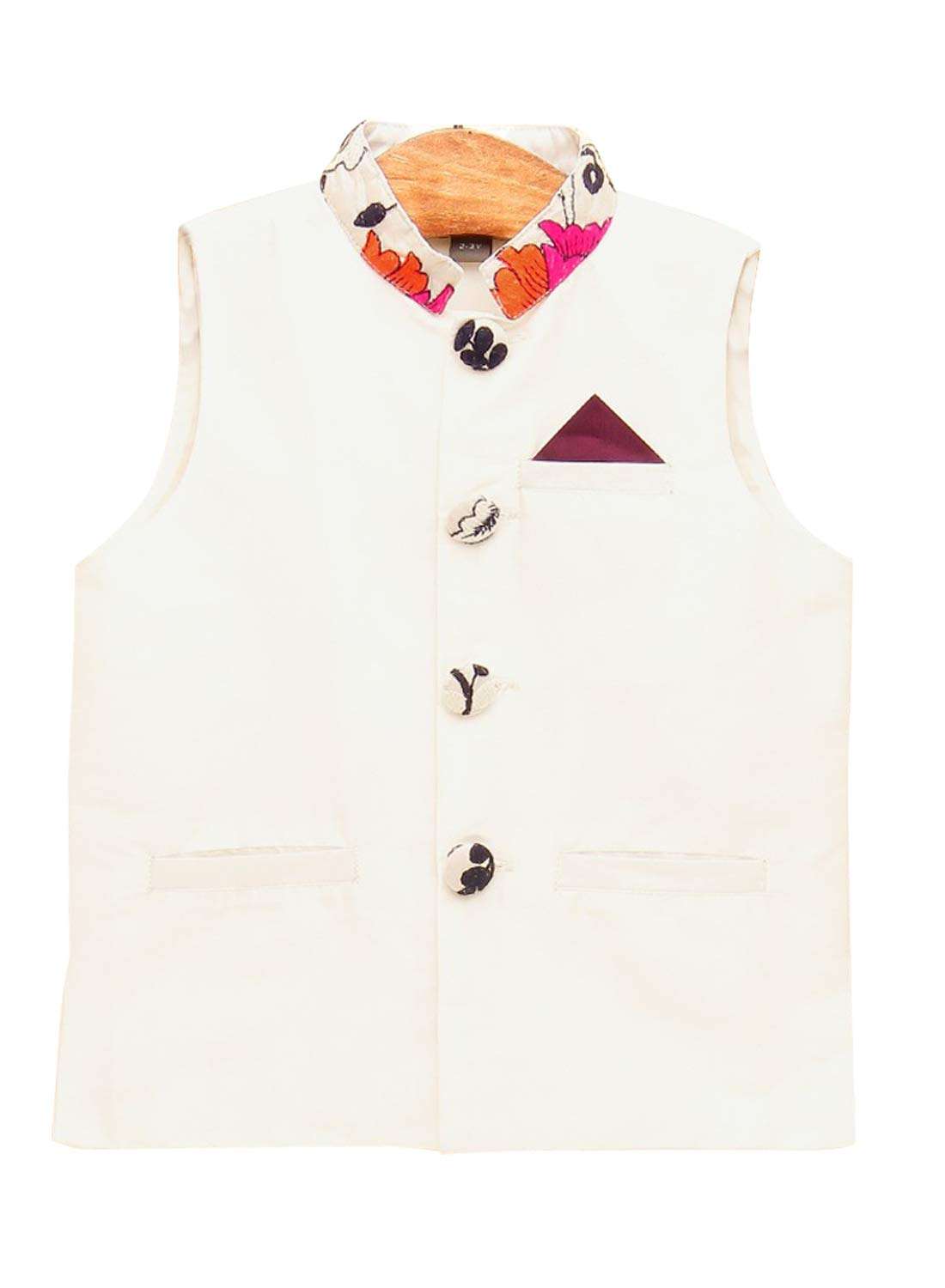 A.T.U.N. All Things Uber nice Boy's Solid Regular Pyjama Jacket Set (BJKP_Wine-Ivory 7-8 Years) 2