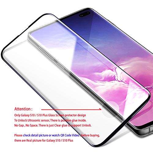 for Samsung Galaxy S10 Plus Case Clear Back Heavy Duty Built in Frame Full Body Case Rugged Hybrid 9H Tempered Glass kit [VVUPIC] -Support Fingerprint Unlock Sensor Position- 5