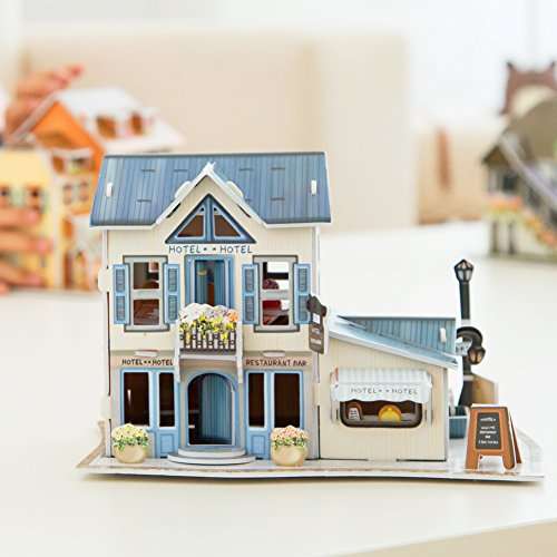 CubicFun 3D French Puzzles for Cityscapes Architectural Building Model Kits, 161 Pieces, W3187h 3