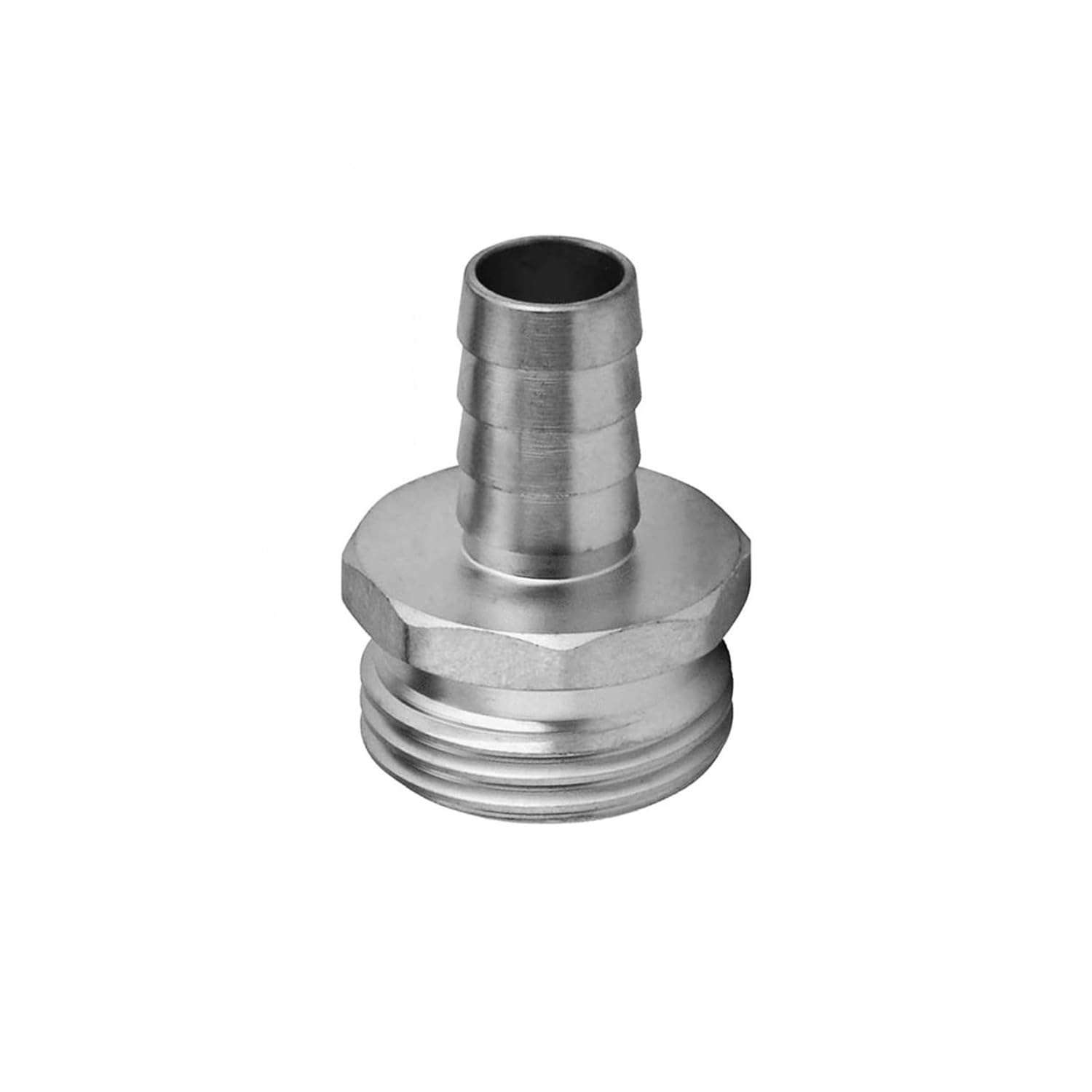 Fitvell Stainless 3/8" Hose Barb x 3/4" Male GHT Garden Water Hose Connector Repair Fitting for Boat Lawn Power Wash Irrigation 1