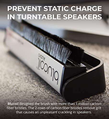 Blucoil Audio Carbon Fiber Anti-Static Cleaning Brush for Vinyl/LP Records and Speakers 3