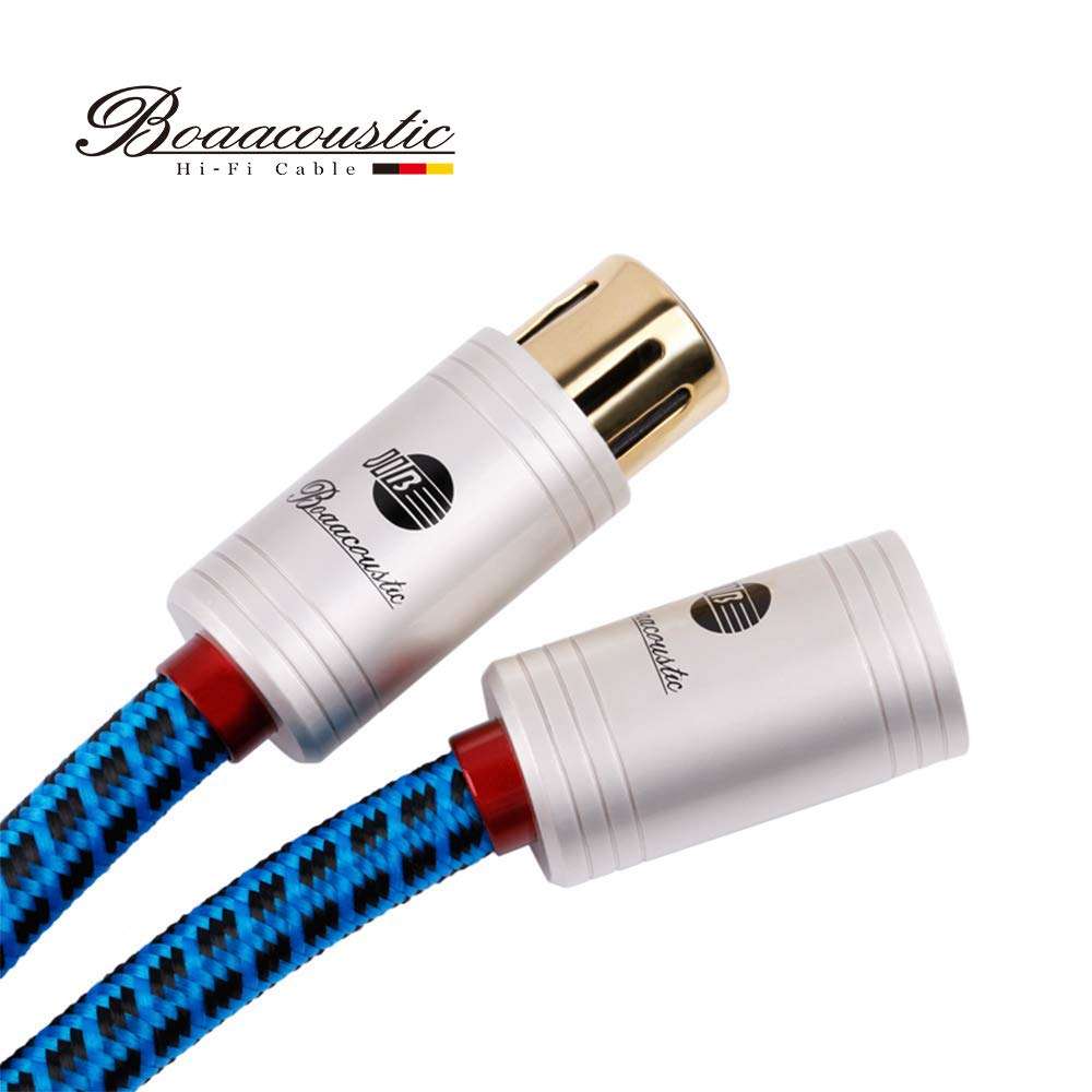 BOAACOUSTIC JIB Blueberry Series 6N OCC® Balanced XLR Male to XLR Female 3 PIN Microphone Cable (3.2ft/1M,2-Pack/Set) 2