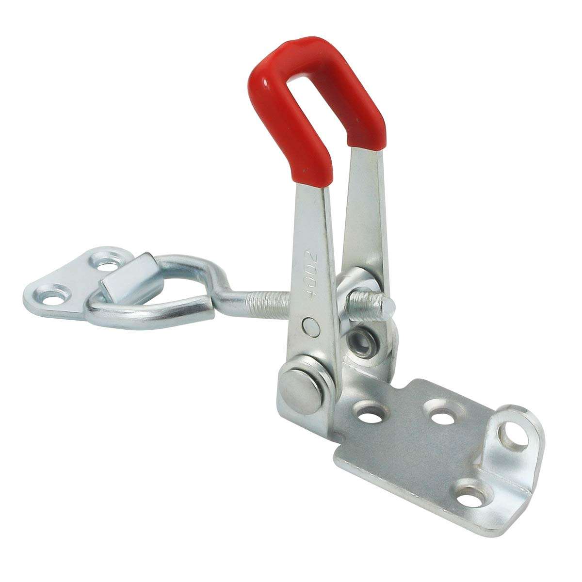 4 Pcs Heavy Duty Toggle Clamp Latch 4002 Adjustable Latch Hardware, 551Lbs Holding Capacity, Quick Release Pull Latch Clamp for Box Case Trunk, Industrial EquiIpment, Smoker Door and More (4.9inch) 4