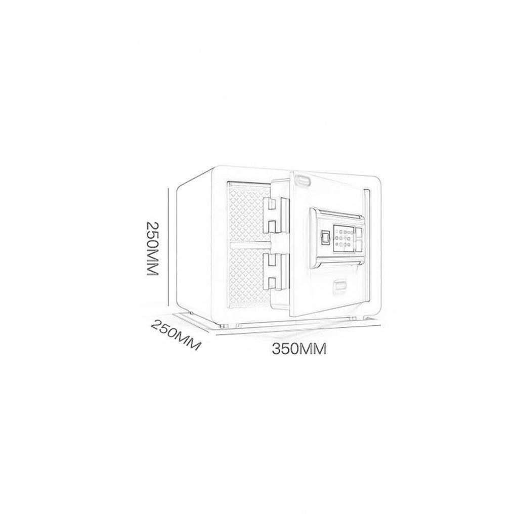 Steel Safe Digital Security Fingerprint Biometric Wall Safe Lock Box Cash Strongbox Wall-in with Number Keys Emergency Lock Safe, Glamour Black strongbox 4