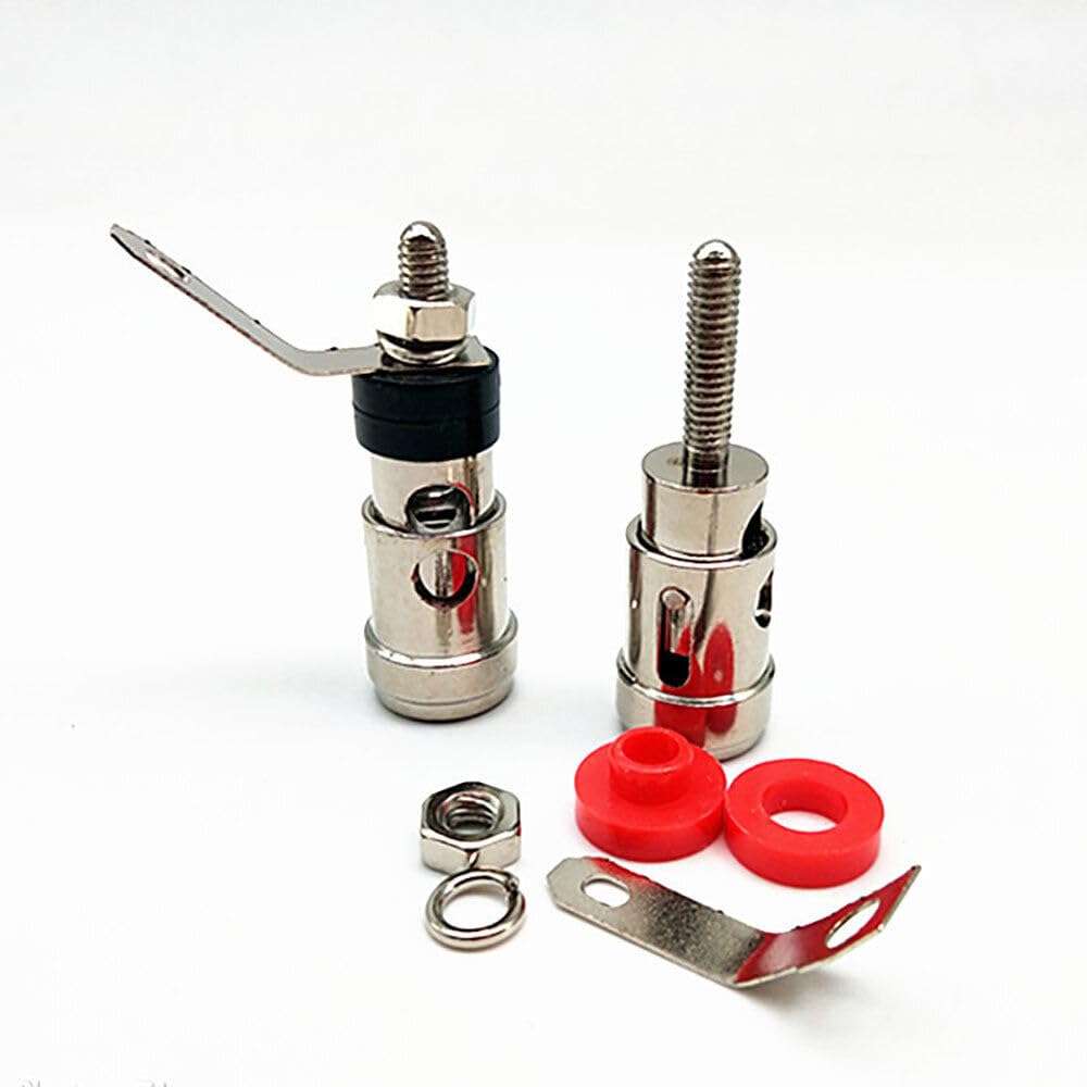 TEAMWILL 10PCS Speaker Audio AMP Terminal Binding Post Spring Loaded Type Nickel Plated 5