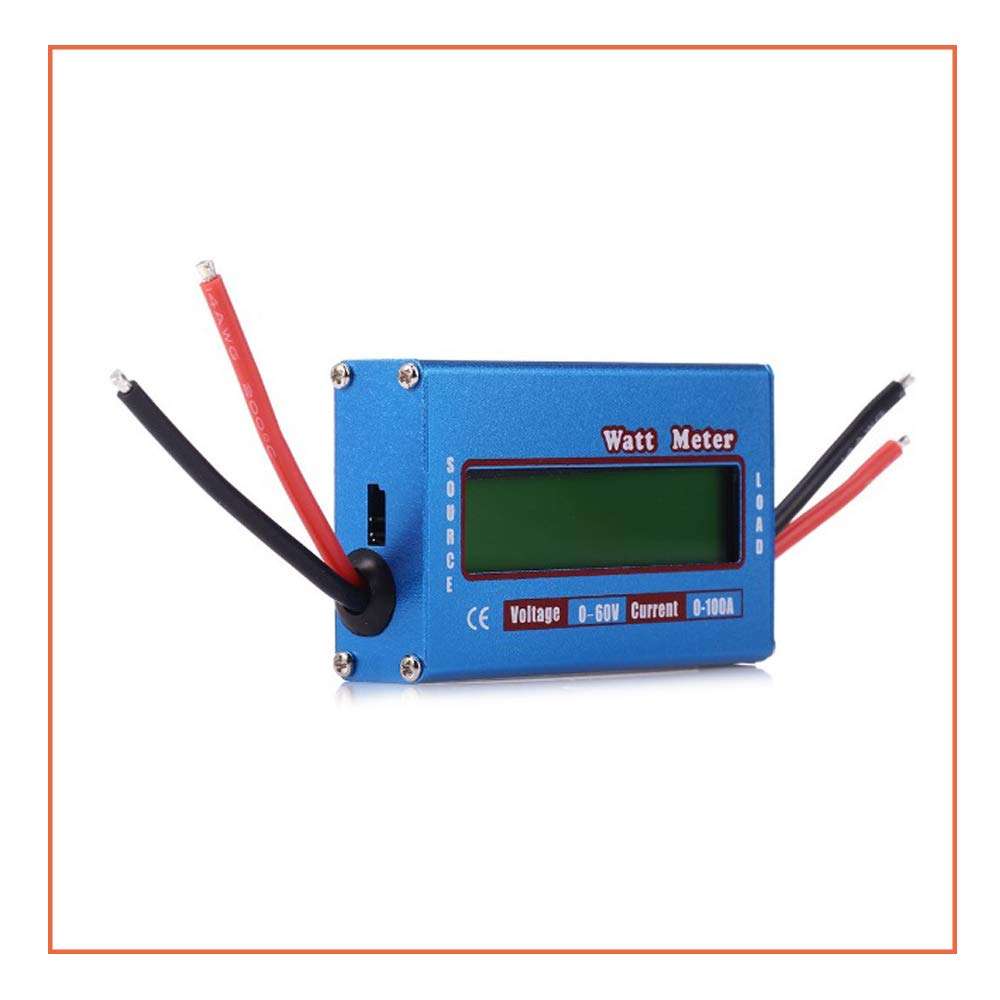 TEAMNIGT 1 Pcs DC 60V/100A RC Watt Meter LCD Digital Monitor Ammeter Voltage Checker RC Battery Power Amp Analyzer 4