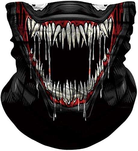 JOEYOUNG Skull Face Mask UV Sun Dust Neck Gaiter Bandana Headwear Motorcycle 1