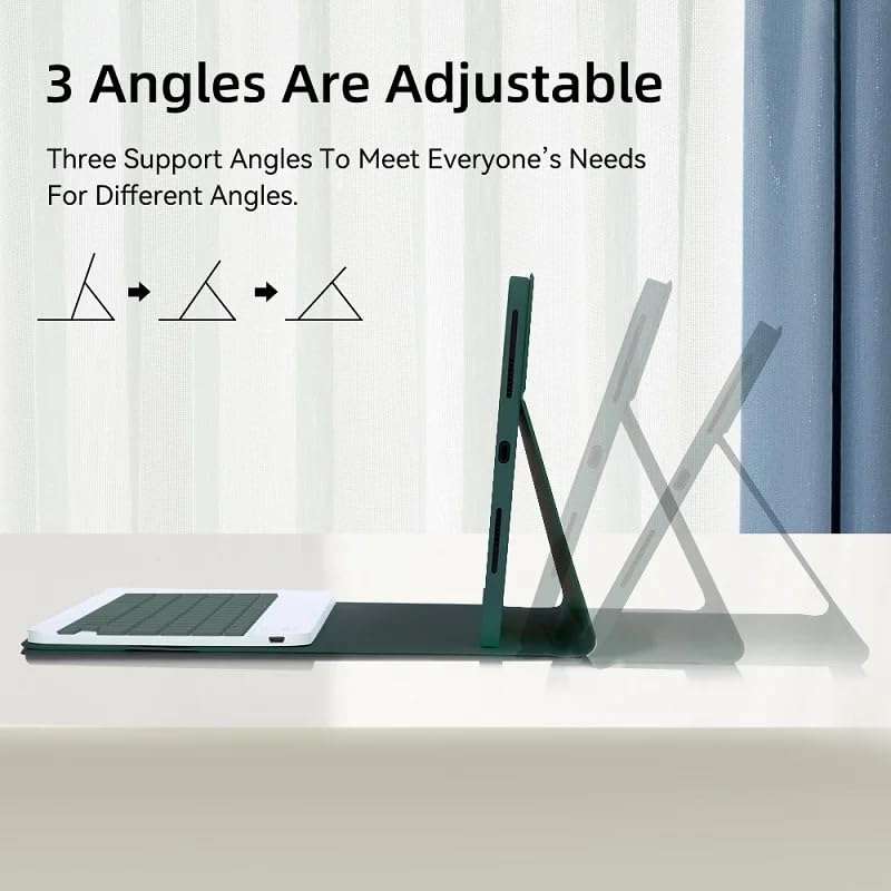 Keyboard Case for Lenovo Tab S11 11inch 2025 Tablet, Wireless Bluetooth Keyboard, Soft Silicone Edge Protective Case with Stand, 2025 New Model (Green,Backlit) 4