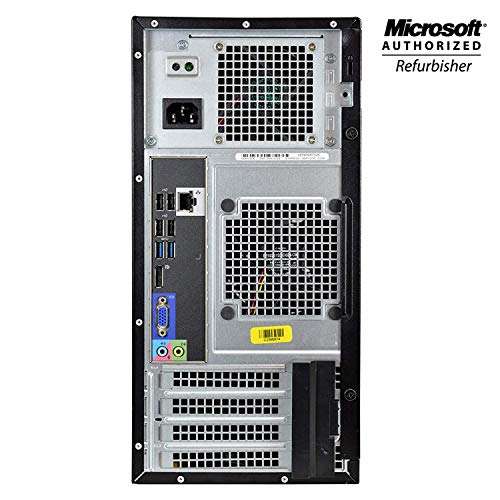 Dell Optiplex 3020 Tower PC Desktop Computer - Quad Core Intel i7 4770 3.4 GHz, 8GB RAM, 256GB SSD, DVD-ROM Drive, Keyboard, Mouse, WiFi, Windows 10 Home (Renewed) 3