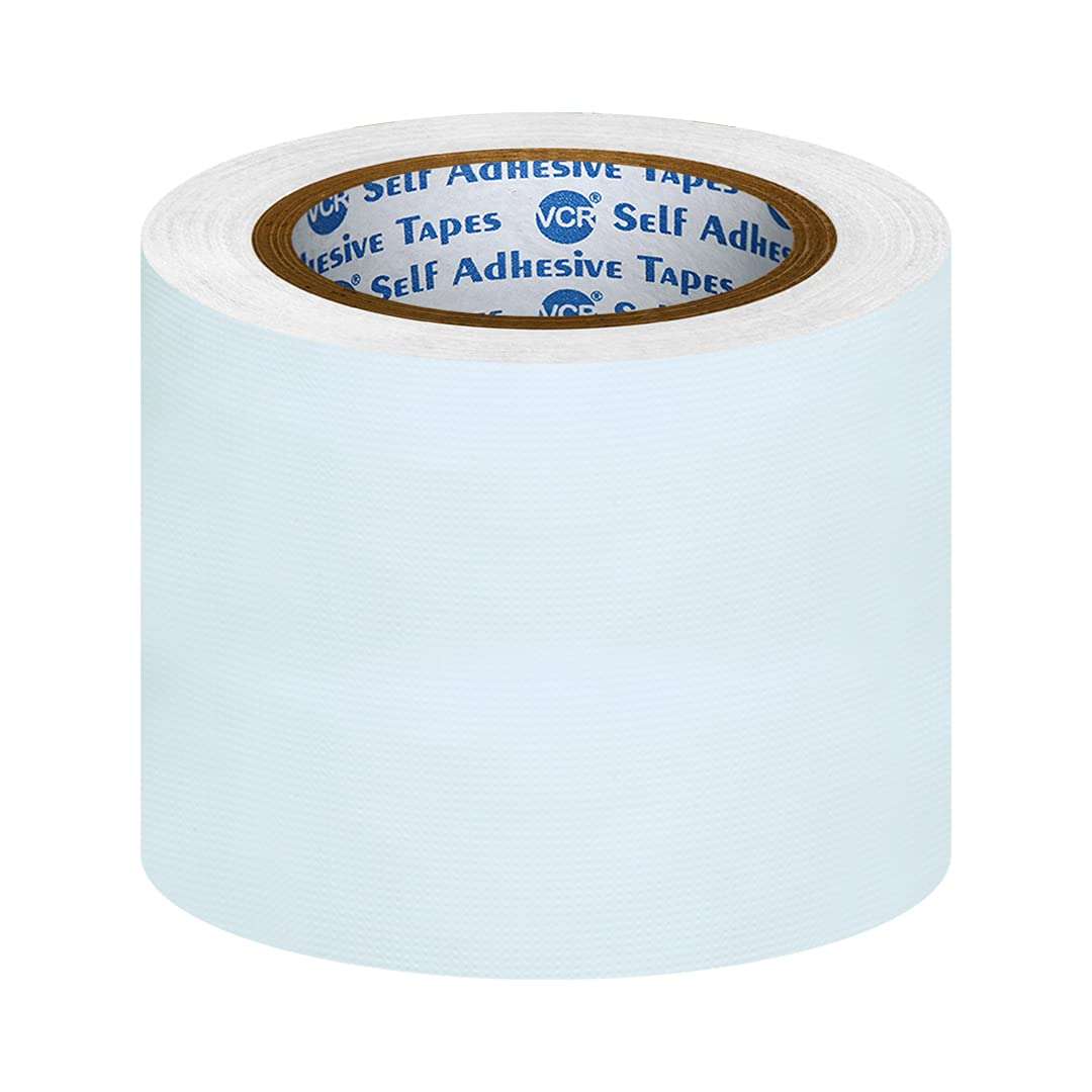 VCR White Duct Tape - 45 Meters in Length 96mm / 4" Width - 12 Rolls Per Pack - Strong Book Binding Tape - Waterproof Heavy Duty Duct Tape