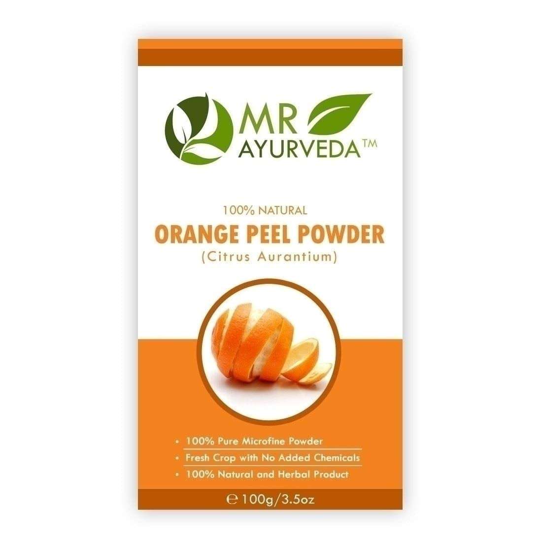 MR Ayurveda 100% Organic Kaolin Clay Powder, Orange Peel Powder & Activated Charcoal Powder - Set of 3 (100 Grams Each) 3