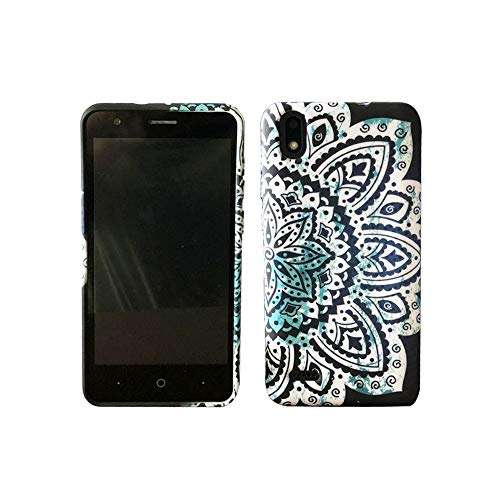 Design TPU Gel Flexible Cover Phone Case for ZTE Z1 Gabb Wireless + Gift Stand (Blue Abstract) 1