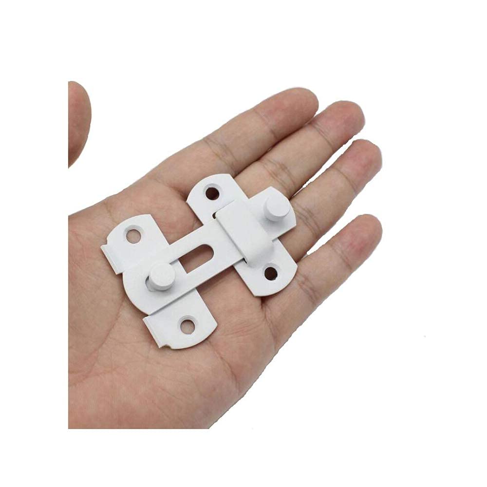 Stainless Steel Swing Door Latch for Mobile Window Sliding Door barn Bathroom Door, White Finish 1