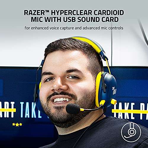 Razer BlackShark V2 Gaming Headset: THX 7.1 Spatial Surround Sound - 50mm Drivers - Detachable Mic - for PC, PS4, PS5, Switch, Xbox One, Xbox Series X & S - 3.5mm Audio Jack & USB DAC - CourageJD 3
