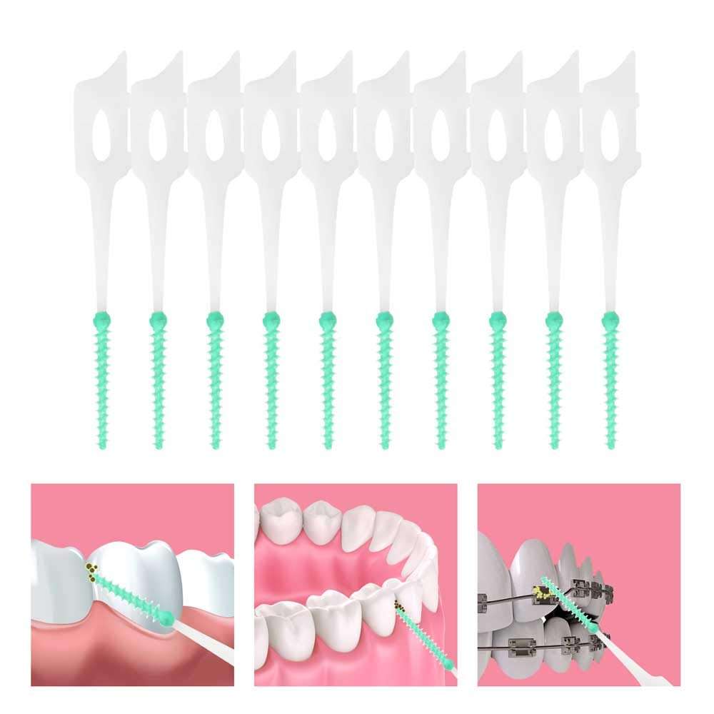 Silicone Soft Dental Pick Easy to Use Interdental Brush Teeth Pick for Teeth Cleaning and Gum Health with Travel Cases Dentist Recommended Dental Picks (2 Travel case 1 Refill) 3